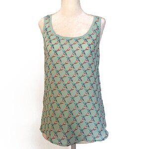 LC Lauren Conrad Bird Print Tank Top XS